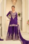 Velvora By Gulkayra Real Chinon Embroidery Readymade Suits